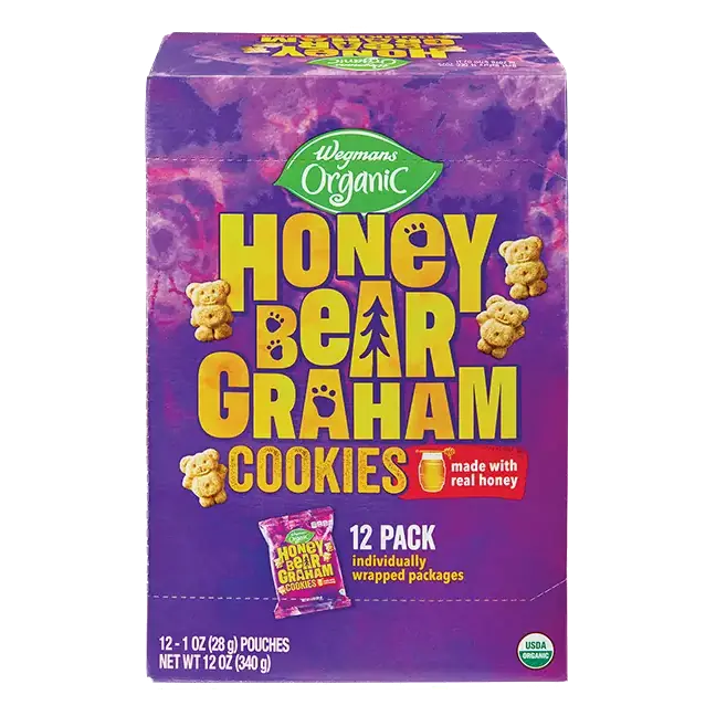 Organic Honey Bear Graham Cookies, 12 Pack