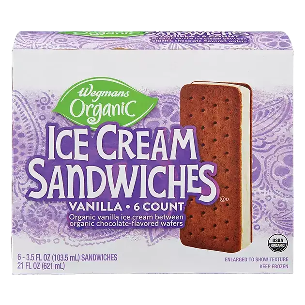 Organic Ice Cream Sandwiches, 6 Count
