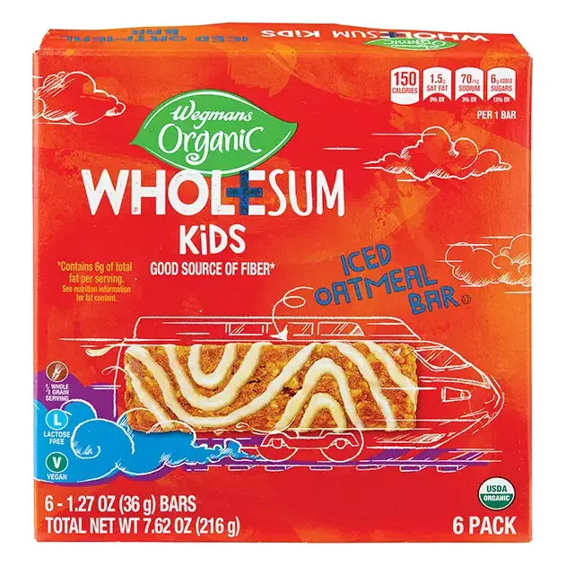 Organic Iced Oatmeal Wholesum Kids Bar, 6ct box