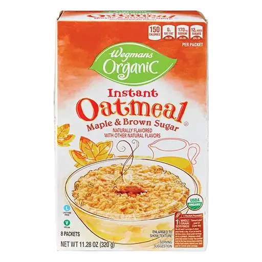 Organic Instant Oatmeal, Maple & Brown Sugar