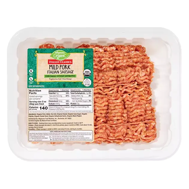 Organic Italian Classics Ground Mild Pork Italian Sausage, Raised without Antibiotics