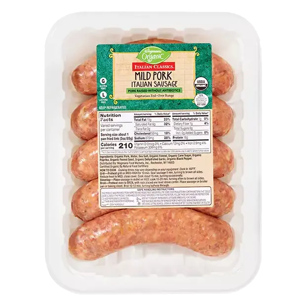 Organic Italian Classics Mild Pork Italian Sausage, Raised without Antibiotics