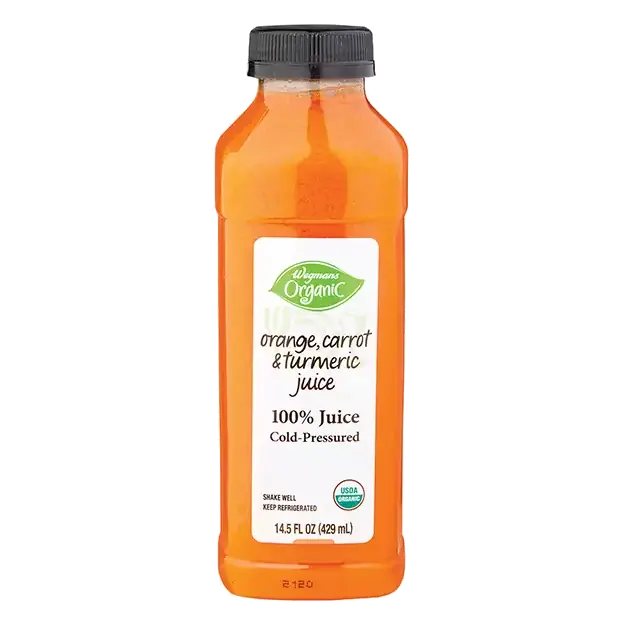 Organic Juice, Orange, Carrot Turmeric, Cold Pressured