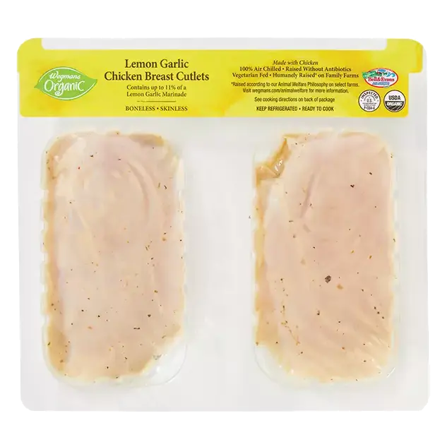 Organic Lemon & Garlic Marinated Chicken Breast