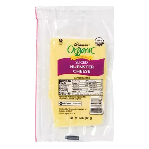 Organic Muenster Cheese, Sliced