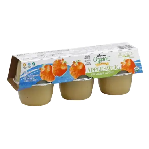 Organic No Sugar Added Applesauce Bowls, 6 PACK