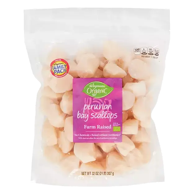 Organic Peruvian Bay Scallops, FAMILY PACK