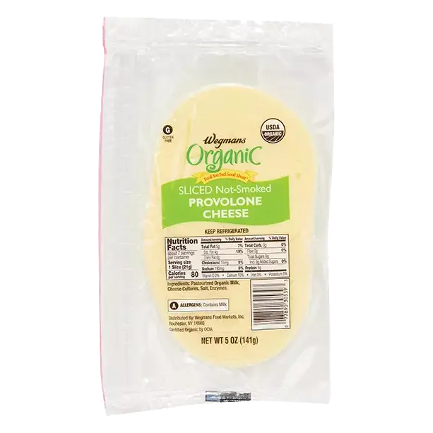 Organic Provolone Cheese, Sliced