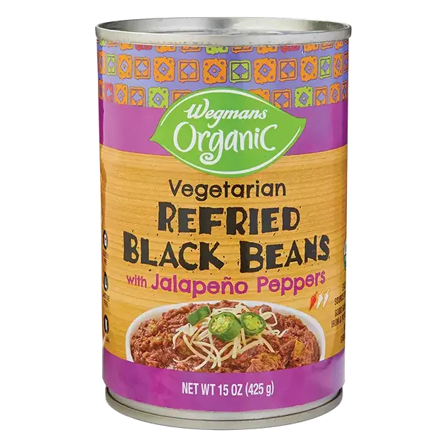 Organic Refried Black Beans with Jalapenos