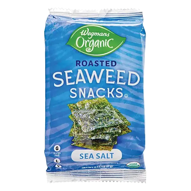 Organic Roasted Seaweed Snacks, Sea Salt