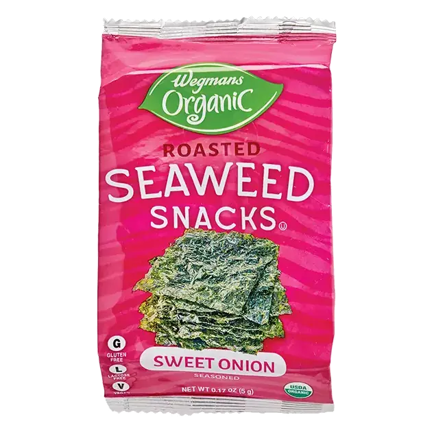 Organic Roasted Seaweed Snacks, Sweet Onion