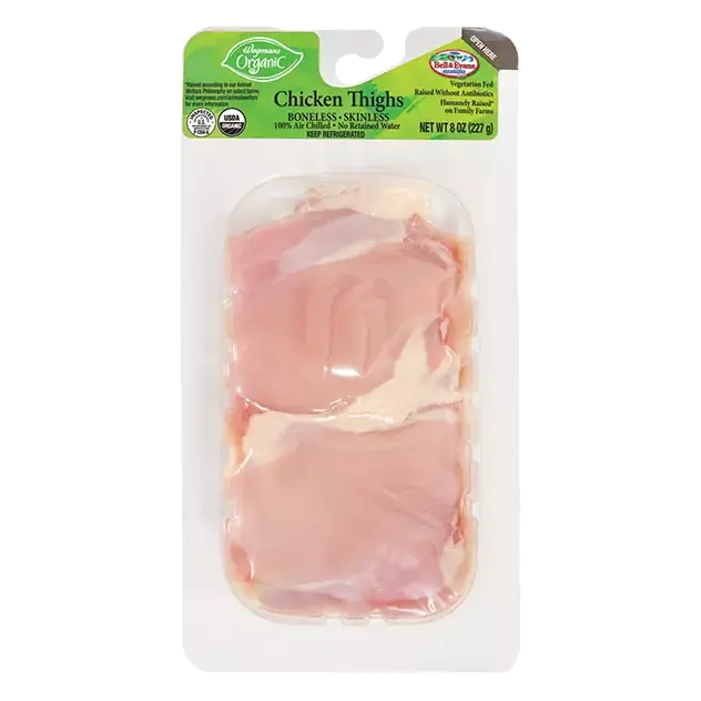Organic Single Serve Boneless Skinless Chicken Thighs, Raised without Antibiotics