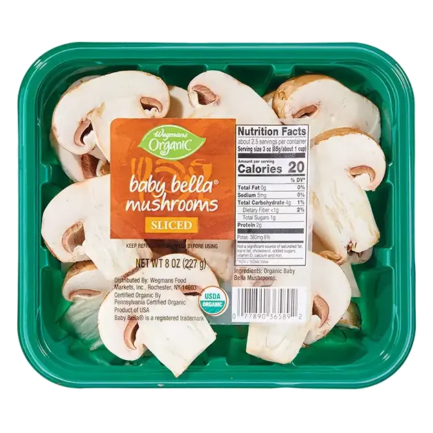 Organic Sliced Baby Bella Mushrooms