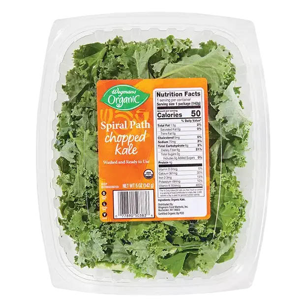 Organic Spiral Path Chopped Kale