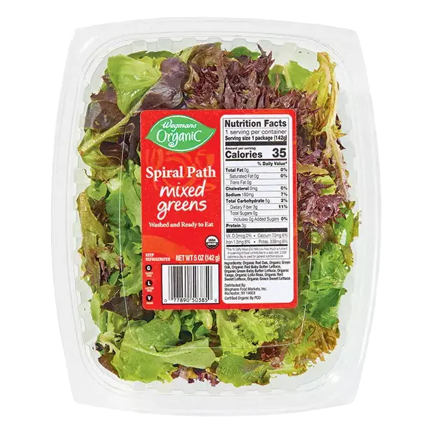 Organic Spiral Path Mixed Greens