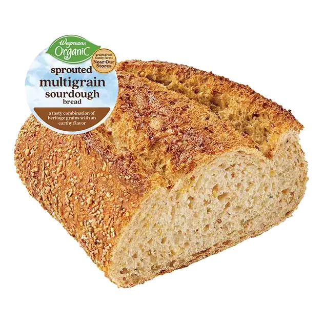 Organic Sprouted Multigrain Sourdough Bread, Half Loaf