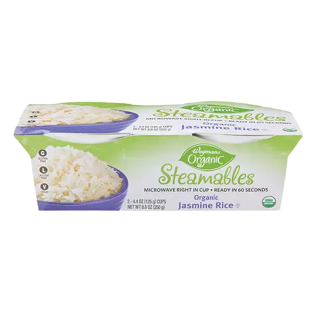Organic Steamables, Jasmine Rice Cups - 2 Pack
