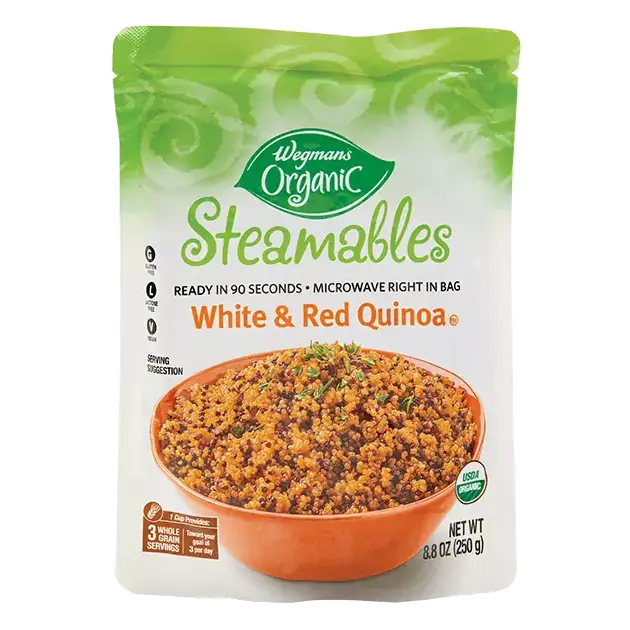 Organic Steamables, White & Red Quinoa