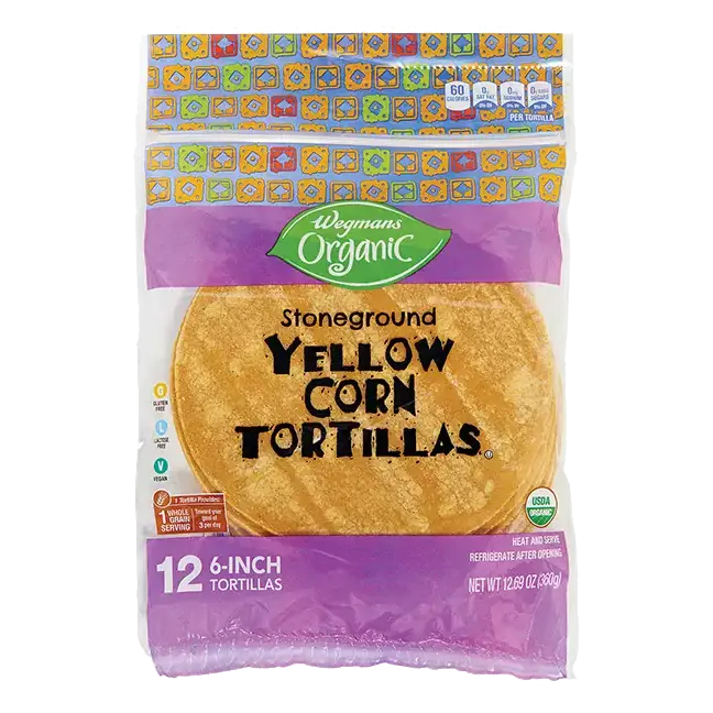 Organic Stoneground Yellow Corn Tortillas, 6 Inch, 12 Count