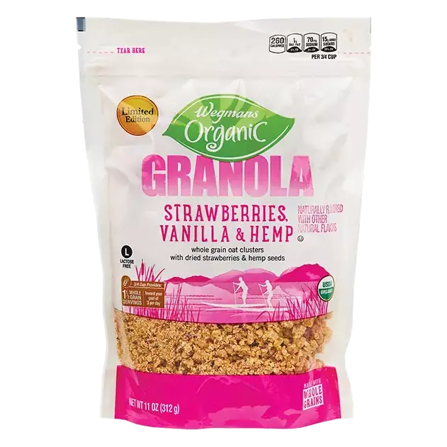 Organic Strawberries, Vanilla & Hemp Granola, LIMITED EDITION