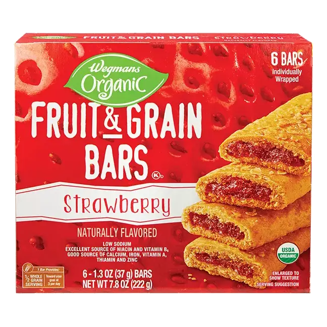 Organic Strawberry Fruit & Grain Bars, 6 Count