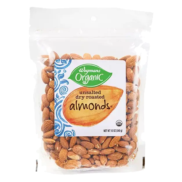 Organic Unsalted Dry Roasted Almonds