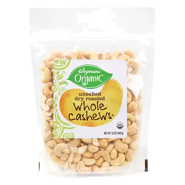 Organic Unsalted Dry Roasted Whole Cashews