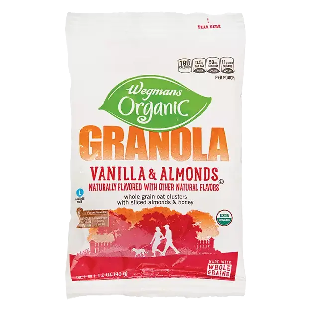 Organic Vanilla & Almond Granola, Single Serve Pack