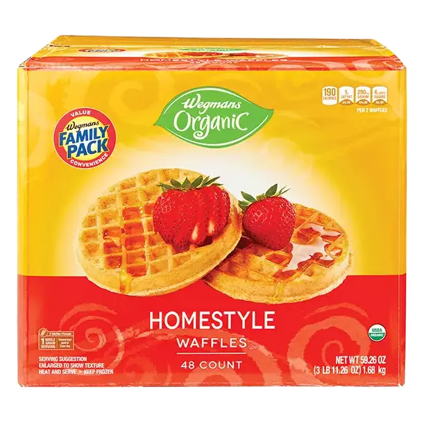 Organic Waffles, Homestyle, FAMILY PACK