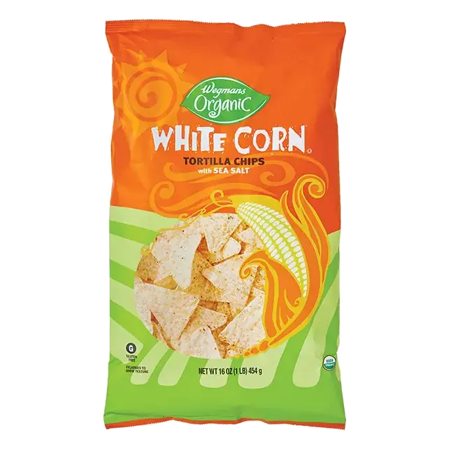 Organic White Corn Tortilla Chips with Sea Salt