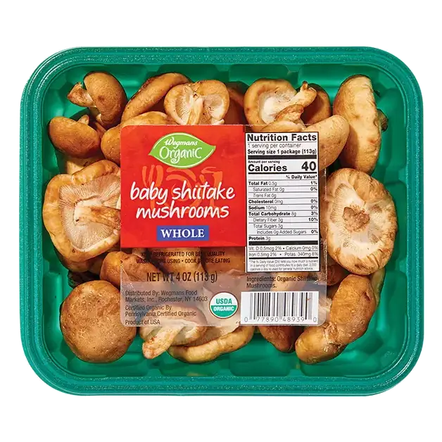 Organic Whole Baby Shiitake Mushrooms