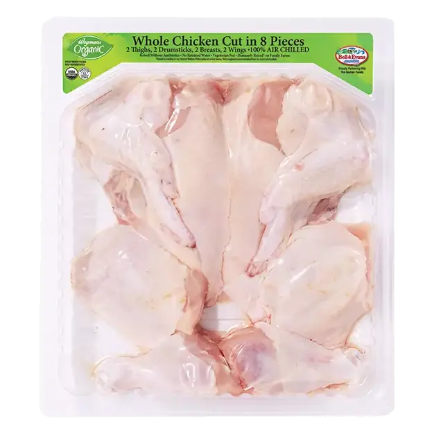 Organic Whole Chicken Pieces Cut in 8 Pieces