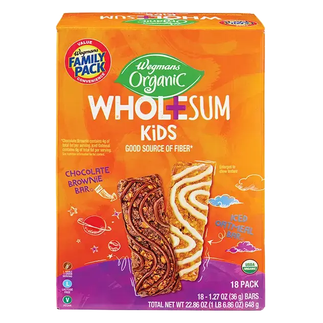 Organic Wholesum Kids Bar Variety 18ct box
