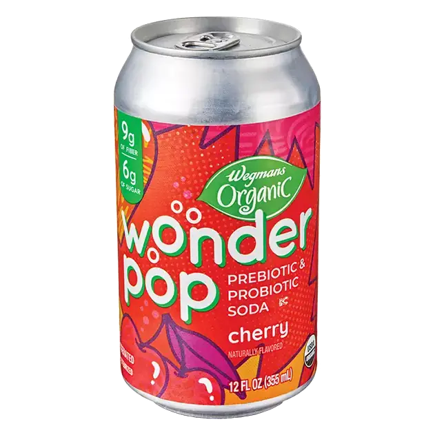 Organic Wonder Pop, Cherry Prebiotic & Probiotic Soda