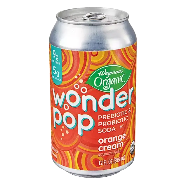 Organic Wonder Pop Orange Cream Prebiotic & Probiotic Soda