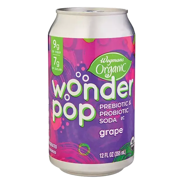 Organic Wonder Pop Prebiotic & Probiotic Grape Soda