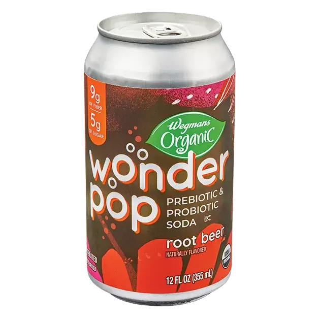 Organic Wonder Pop Root Beer Soda, Prebiotic and Probiotic Drink