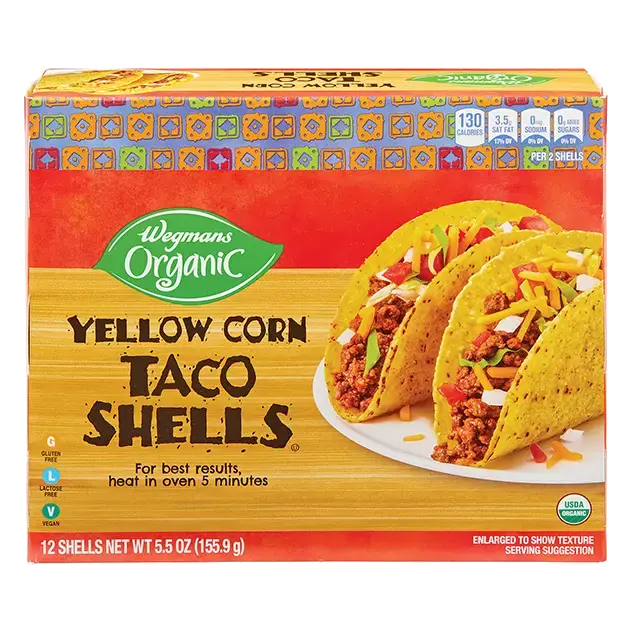 Organic Yellow Corn Taco Shells, 12 Shells