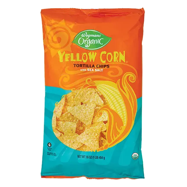 Organic Yellow Corn Tortilla Chips with Sea Salt