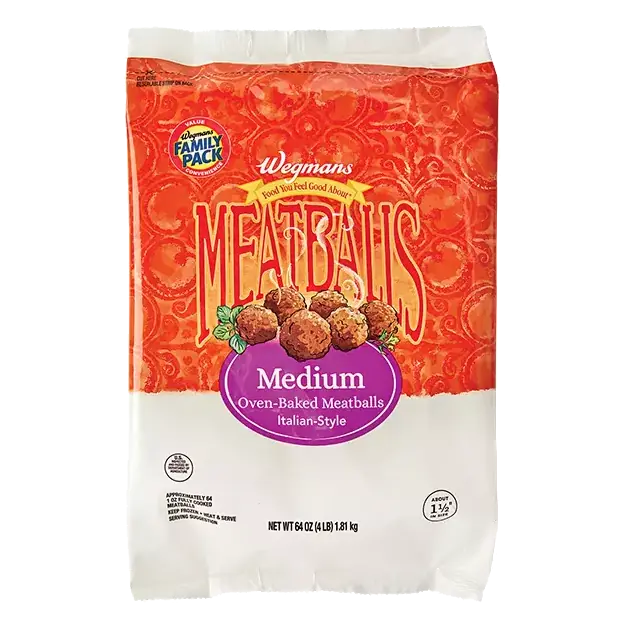 Oven-Baked Meatballs with Romano Cheese, FAMILY PACK