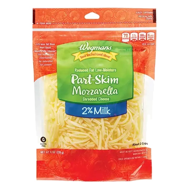Part-Skim Mozzarella Reduced Fat Low-Moisture Shredded Cheese