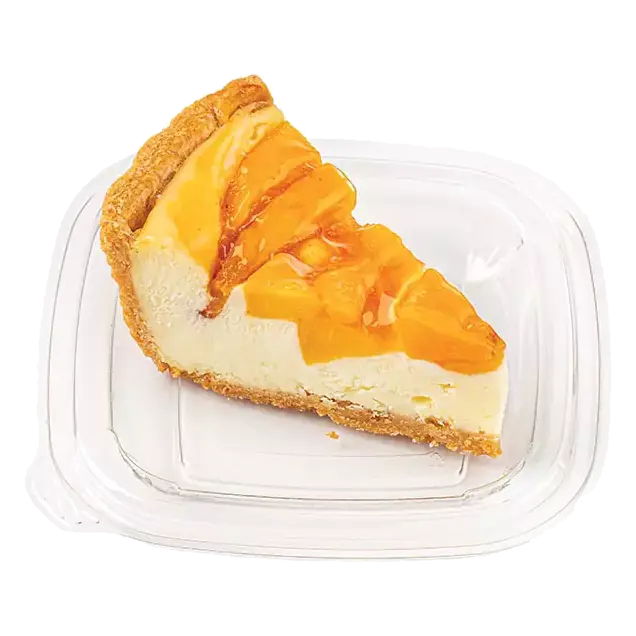 Peach Tart Cheesecake Slice