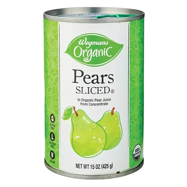 Pears Sliced in Organic Pear Juice From Concentrate