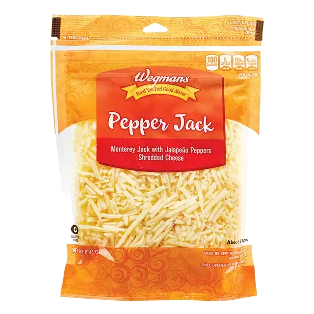 Pepper Jack Monterey Jack with Jalapeno Peppers Shredded Cheese