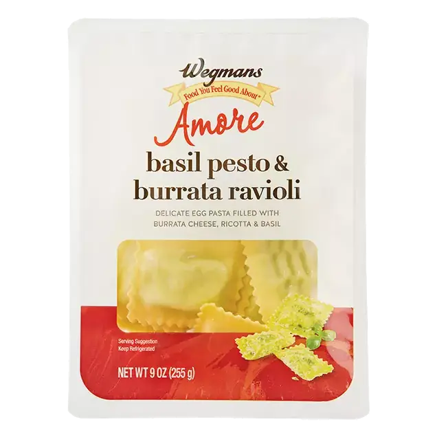 Pesto and Burrata Ravioli