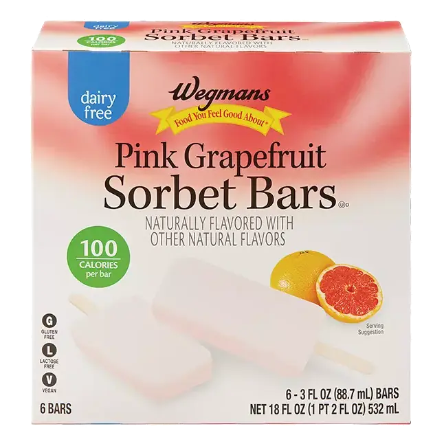 Pink Grapefruit Sorbet Bars, 6 Count