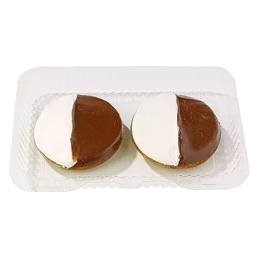 Pumpkin Half Moon Cookies with Vanilla Buttercreme and Chocolate Icing, 2 Pack
