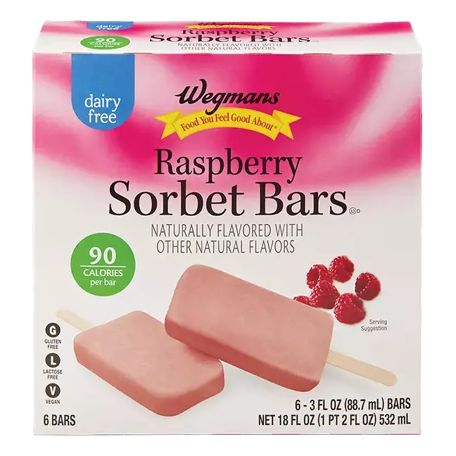 Raspberry Sorbet Bars, 6 Pack