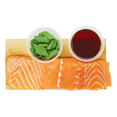 Ready to Cook Cedar Plank Salmon with Teriyaki Sauce