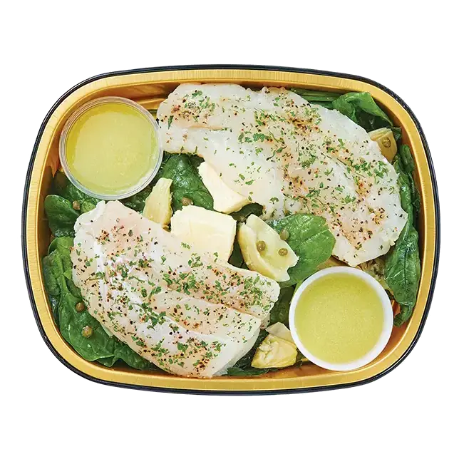 Ready to Cook Lemon Butter Cod with Artichokes and Spinach, 2 Pack